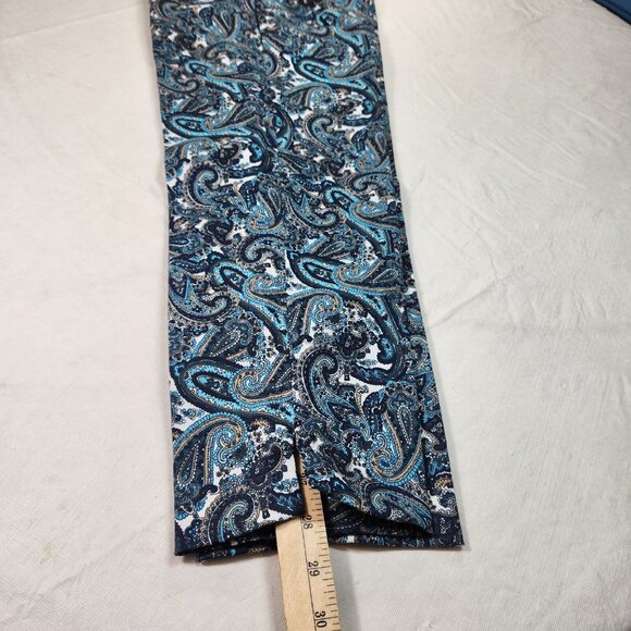 Michael Kors Women Size 2  Flat Front Straight Leg Stretch Capri Pants Blue--19 - Picture 5 of 11